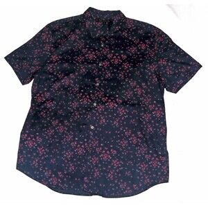 John Varvatos U.S.A. Men's Short Sleeve Button Front Shirt Size XL